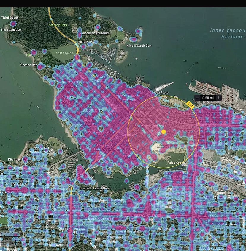BC Place heatmap