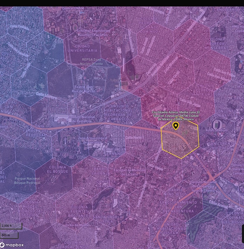 Estadio Azteca heatmap
